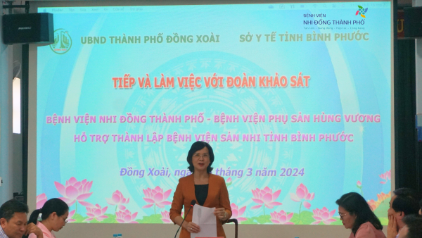 Ủy viên Ban Thường vụ Tỉnh ủy, Phó Chủ tịch UBND tỉnh Trần Tuyết Minh phát biểu tại buổi làm việc