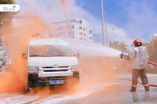 Diễn tập phương án chữa cháy – cứu nạn, cứu hộ cấp Công an Thành phố tại Bệnh viện Nhi Đồng Thành Phố năm 2025