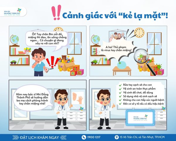 Cảnh giác bệnh tay chân miệng ở trẻ: Nhận biết sớm – Xử trí kịp thời để phòng biến chứng nguy hiểm