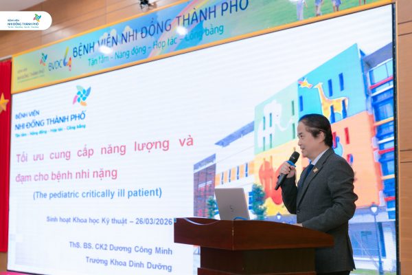 Sinh hoạt khoa học kỹ thuật tháng 3, chủ đề: “Tối ưu cung cấp năng lượng và protein qua đường tiêu hóa cho trẻ”